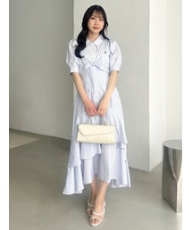 dazzlin | 【POLO BCSコラボ】レイヤードリボンティアードシャツワンピース(ワンピース)