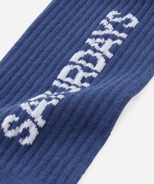 Saturdays NYC（サタデーズ ニューヨークシティ ）の「Logo Sock（ソックス/靴下・メンズ・キャメル/ブルー/レッド・F）」の8枚目の写真