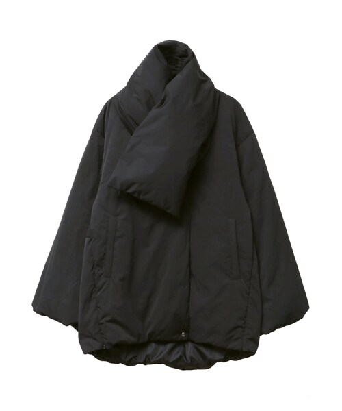 ELENDEEK（エレンディーク）の「COCOON MIDDLE DOWN CT（ダウンジャケット/コート・レディース・オフホワイト/ブラック/イエロー・F）」の12枚目の写真