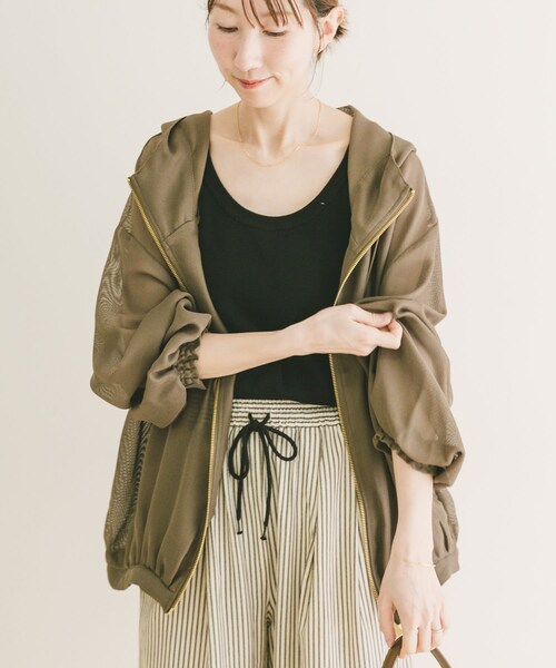 ITEMS URBANRESEARCH（アイテムズ アーバンリサーチ）の「『イージーケア』メッシュマウンテンパーカー(楽着シリーズ)（マウンテンパーカー・レディース・BLK/WHT/KHK・Free）」の18枚目の写真