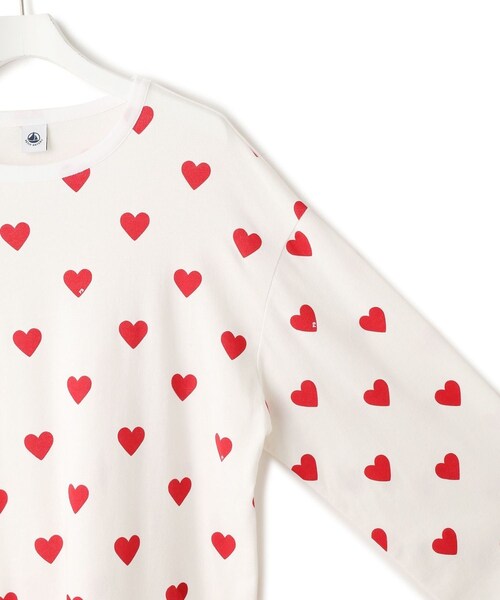 ADAM ET ROPE'(アダムエロペ)の「【WEB限定】・【PETIT BATEAU pour ADAM ET ROPE'】別注ハートプリントパジャマ(ルームウェア/パジャマ・レディース・ネイビー/レッド・F)」の22枚目の写真