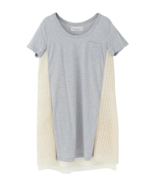 BACKレース切替カットワンピース