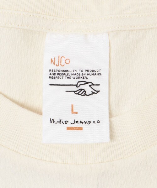 THE GOODLAND MARKET（ザグッドランドマーケット）の「NUDIE JEANS　Koffe Fails T-Shirt（Tシャツ/カットソー・メンズ・Ecru・M/L）」の8枚目の写真