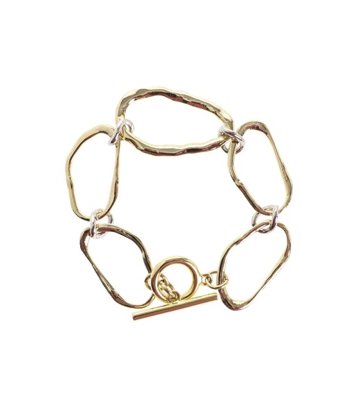 LAGUNAMOON（ラグナムーン）の「フォルムミックスチェーンブレスレット（ブレスレット・レディース・ライトグレー/シルバー/ゴールド・F）」の14枚目の写真