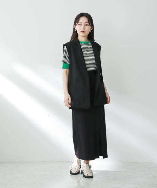 SENSE OF PLACE by URBAN RESEARCH（センスオブプレイスバイアーバンリサーチ）の「スリットペンシルスカート（スカート・レディース・GREIGE/BLACK/BROWN・S/M）」の16枚目の写真