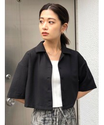 EMODA | オープンカラーショートシャツ(シャツ/ブラウス)