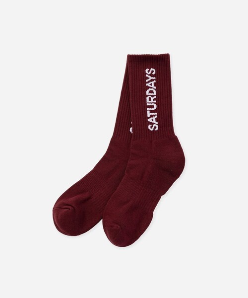 Saturdays NYC(サタデーズ ニューヨークシティ )の「Logo Socks(ソックス/靴下・レディース・ブルー/ワイン・F)」の2枚目の写真