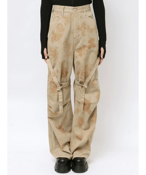 EMODA（エモダ）の「カーゴベルトルーズジーンズ（デニムパンツ・レディース・アイボリー/ブラック/アイスブルー/ベージュ/ブルー・S/M）」の21枚目の写真