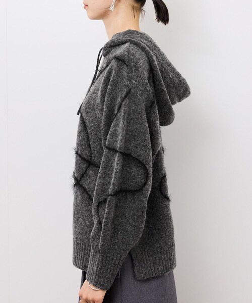 ROPE' PICNIC(ロペピクニック)の「コードリンキングニットフーディ(パーカー・レディース・チャコール/ベージュ・F)」の22枚目の写真