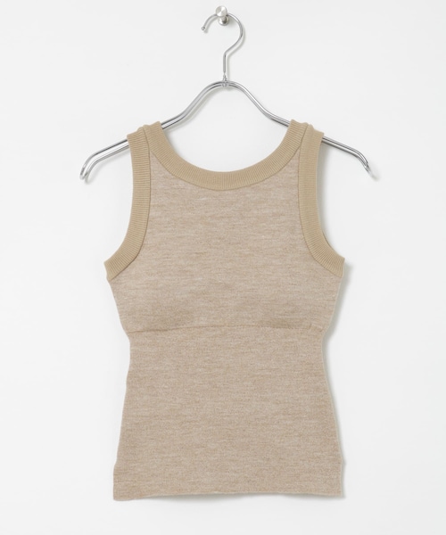 THE GOODLAND MARKET（ザグッドランドマーケット）の「nakes　Summer Wool & Linen Tank（タンクトップ・レディース・MeteBk/StoneBeg/PassionOr・1）」の2枚目の写真