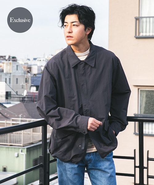 URBAN RESEARCH DOORS(アーバンリサーチドアーズ)の「『別注』Snow Peak Apparel×DOORS NYLON WASHER JACKET(テーラードジャケット・メンズ・GREIGE/CHARCOAL/BLACK・M/L/XL)」の2枚目の写真