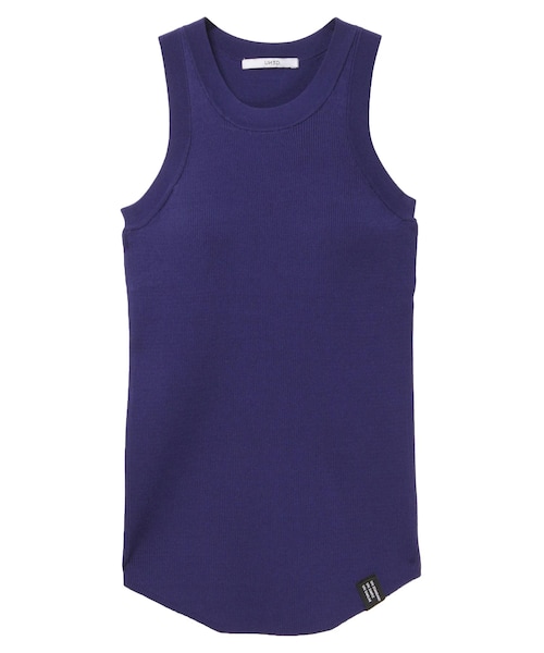 UN3D.（アンスリード）の「BASIC RIB KT TT（タンクトップ・レディース・カーキ/ネイビー/ブラック/ホワイト/パープル/ターコイズ・F）」の5枚目の写真