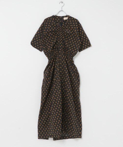 かぐれ（カグレ）の「MEYAME　PRINT SUMMER DRESS（ワンピース・レディース・BLACK/BURGUNDY・Free）」の4枚目の写真