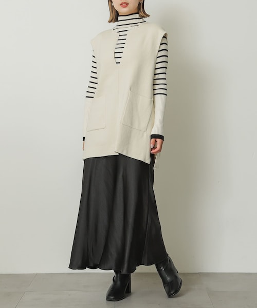 SENSE OF PLACE by URBAN RESEARCH(センスオブプレイスバイアーバンリサーチ)の「サテンナロースカート(スカート・レディース・L.BLUE/IVORY/ORANGE/SILVER/BLACK・S/M)」の19枚目の写真