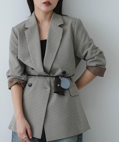 SENSE OF PLACE by URBAN RESEARCH（センスオブプレイスバイアーバンリサーチ）の「コンビカラーポーチツキベルト（ベルト・レディース・BLACK/BRN×BLU/GRE×YEL・One）」の17枚目の写真