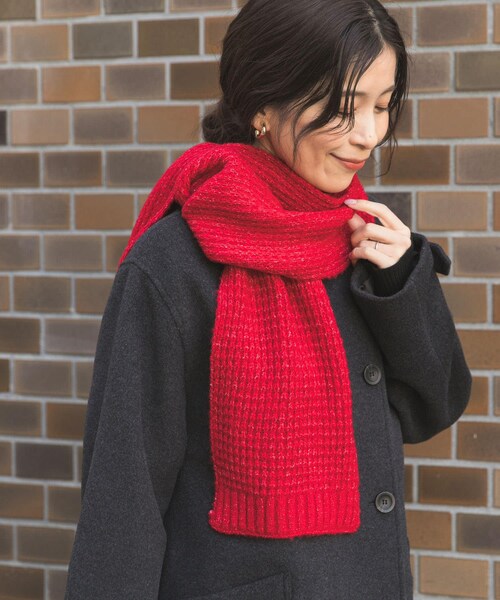 URBAN RESEARCH DOORS（アーバンリサーチドアーズ）の「カワリアミニットマフラー（マフラー・レディース・L.BEIGE/RED/GRAY・one）」の11枚目の写真