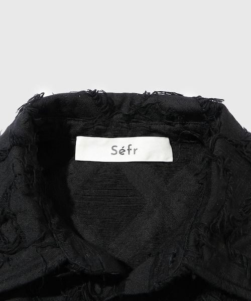 ADAM ET ROPE'（アダムエロペ）の「【Sefr/セファ】WES SHIRT FRINGE（シャツ/ブラウス・メンズ・ブラック・M/S）」の9枚目の写真