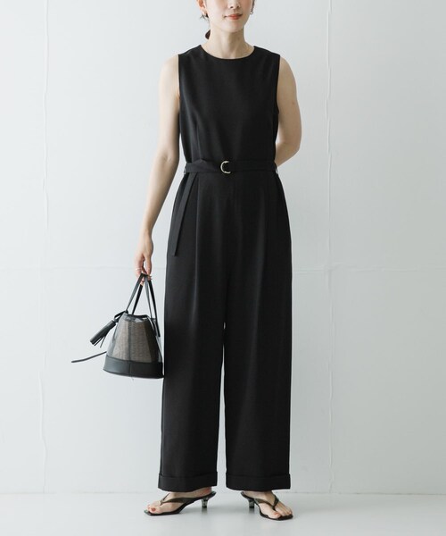 URBAN RESEARCH(アーバンリサーチ)の「『2サイズ展開』 ベルト付きオールインワン(つなぎ/オールインワン・レディース・NAVY/BLACK・36/38)」の7枚目の写真