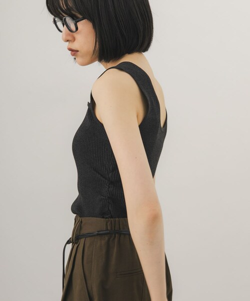 KBF（ケイビーエフ）の「2WAYリブニットタンクトップ（タンクトップ・レディース・IVORY/CHARCOAL/BROWN・One）」の14枚目の写真