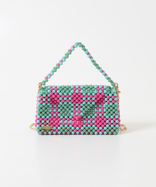 URBAN RESEARCH DOORS（アーバンリサーチドアーズ）の「TOOS　3WAY CHAIN BAG BIG（ショルダーバッグ・レディース・PNK/GRN・One）」の3枚目の写真