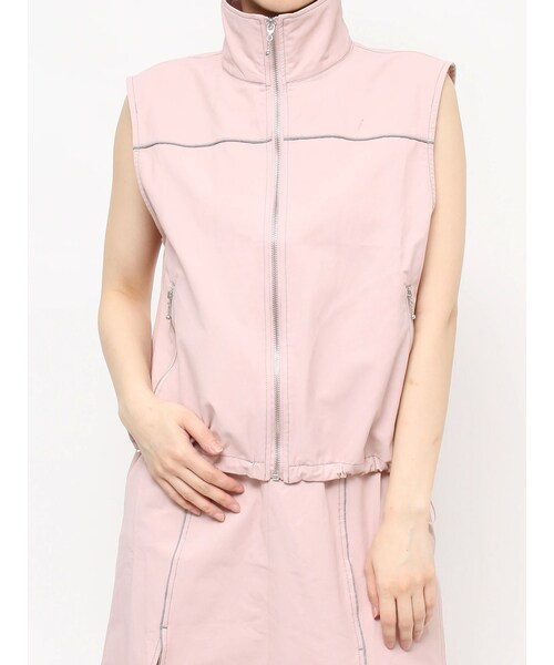 jouetie（ジュエティ）の「ZIPワークベスト【セットアップ対応】（ベスト・レディース・グレー/ピンク・M）」の3枚目の写真