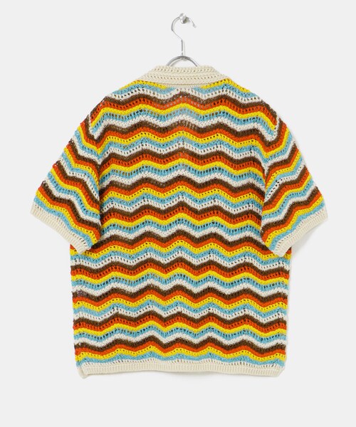 THE GOODLAND MARKET（ザグッドランドマーケット）の「米富繊維　ZIGZAG SUKASHI KNIT PULLOVER（ニット/セーター・レディース・64BLACK/02RED/40IVORY・FREE）」の19枚目の写真