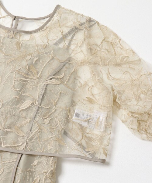 URBAN RESEARCH ROSSO（アーバンリサーチロッソ）の「エンブロダリーレースレイヤードドレス（ワンピース・レディース・GREEN/BLACK・FREE）」の19枚目の写真