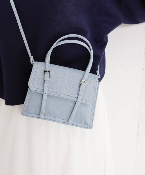 SENSE OF PLACE by URBAN RESEARCH(センスオブプレイスバイアーバンリサーチ)の「デニムショルダーバッグ(ショルダーバッグ・レディース・L.INDIGO/OFF WHITE・one)」の20枚目の写真