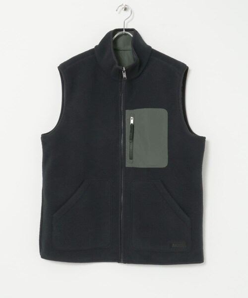 THE GOODLAND MARKET（ザグッドランドマーケット）の「AIGLE　シェルパフリース リバーシブルベスト T-KIT（ベスト・メンズ・DOVE/KRAFT/NOIR・M/L/XL）」の2枚目の写真