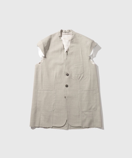 【SONIA CARRASCO/ソニア・カラスコ】DECONSTRUCTED SLEEVELESS BLAZER