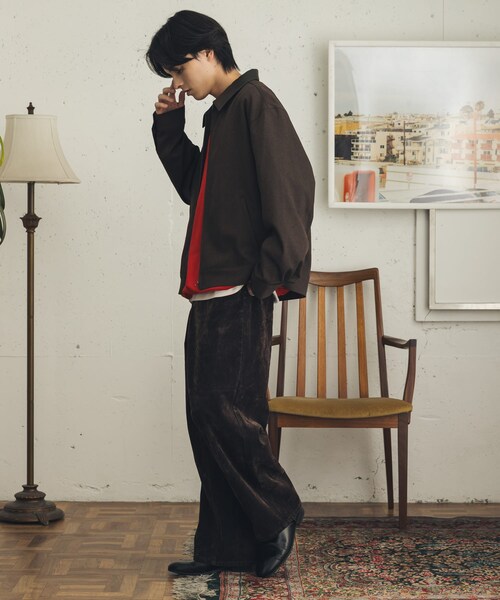 SENSE OF PLACE by URBAN RESEARCH（センスオブプレイスバイアーバンリサーチ）の「フロッキーワイドデニム（デニムパンツ・メンズ・BROWN/OLIVE・M/L）」の17枚目の写真