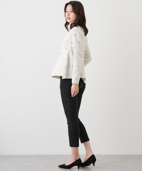 Jayro(ジャイロ)の「ドット刺繍ニット(ニット/セーター・レディース・ブラック/オフホワイト/ピンク・M)」の16枚目の写真