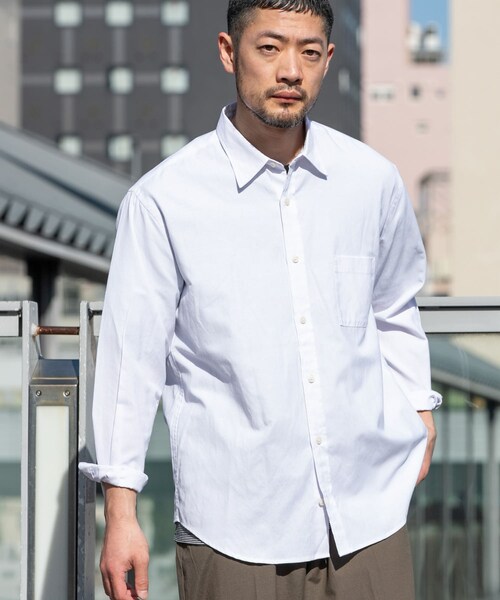 URBAN RESEARCH ROSSO(アーバンリサーチロッソ)の「『WEB限定』『イージーケア』『XLサイズあり』アーバンリラックスリネンシャツ(シャツ/ブラウス・メンズ・WHITE/BLACK/KHAKI/BLUE/IVORY ST/NAVY ST・S/M/L/XL)」の21枚目の写真
