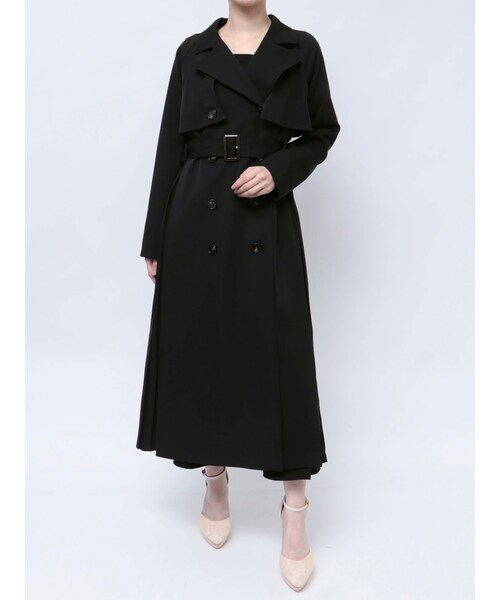 RESEXXY（リゼクシー）の「サイドプリーツトレンチコート（トレンチコート・レディース・ホワイト/ブラック/ベージュ・F）」の3枚目の写真