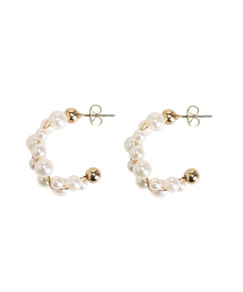 MERCURYDUO（マーキュリーデュオ）の「ウェイビングCカールピアス（ピアス（両耳用）・レディース・シルバー/ゴールド・F）」の2枚目の写真