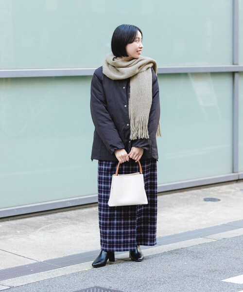 RODE SKO（ロデスコ）の「ラッセル起毛マフラー（マフラー・レディース・GRAY/OFF/MINT・one）」の12枚目の写真