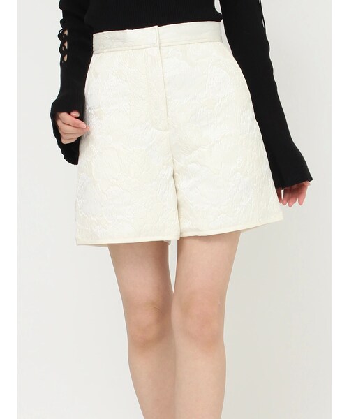 MERCURYDUO（マーキュリーデュオ）の「ジャガードショートパンツ（その他パンツ・レディース・アイボリー/ブラック・S/M）」の6枚目の写真