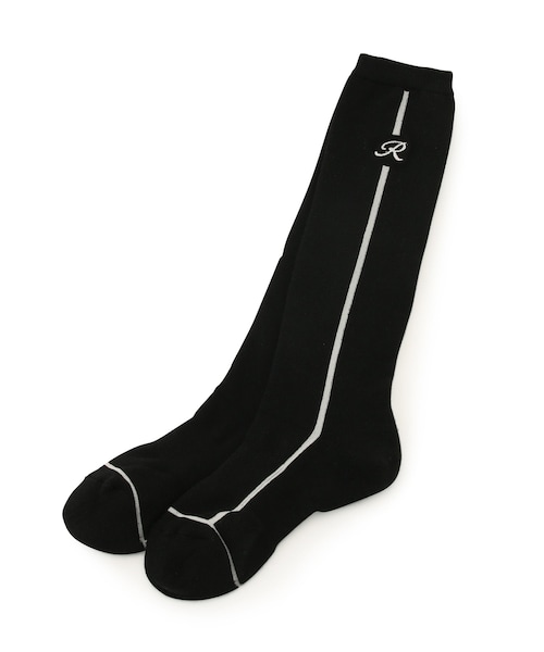 ROPE'（ロペ）の「【抗菌防臭】ライン使いハイソックス（ソックス/靴下・レディース・ブラック/ブラック系/ホワイト/ホワイト系・F）」の3枚目の写真