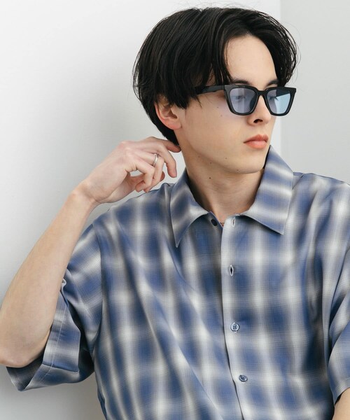 SENSE OF PLACE by URBAN RESEARCH(センスオブプレイスバイアーバンリサーチ)の「キャットアイサングラス(メガネ・メンズ・BLK×BLU/BLACK/CLR BRN・one)」の5枚目の写真