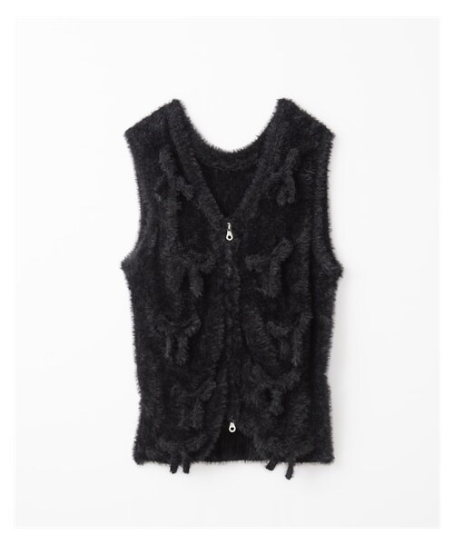 nissen（ニッセン）の「ダブルジップリボンベスト（ベスト・レディース・オレンジ/黒・1(M~L)/2(L~LL)）」の2枚目の写真