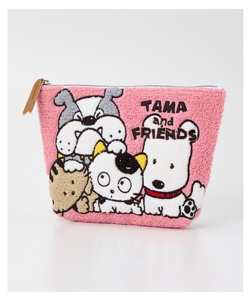 nissen（ニッセン）の「うちのタマ知りませんか？サガラ刺しゅうポーチ（バッグ・メンズ・イエロー/ブラウン/ピンク/ブルー・Y）」の4枚目の写真