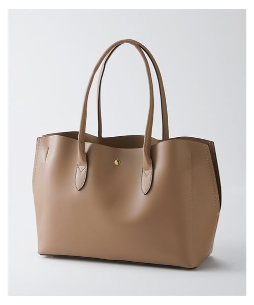 nissen（ニッセン）の「Legato Largo（レガートラルゴ）１０ポケットPC収納付かるいトートバッグ（A４対応）(オフィス女子モニターコラボ)（トートバッグ・メンズ・ブラック/ライトグレー×グレーベージュ/グレーベージュ・Y）」の7枚目の写真