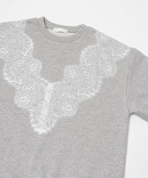 SENSE OF PLACE by URBAN RESEARCH（センスオブプレイスバイアーバンリサーチ）の「レースルーズスウェット（スウェット・レディース・GRAY/OATMEAL/CHARCOAL・One）」の22枚目の写真