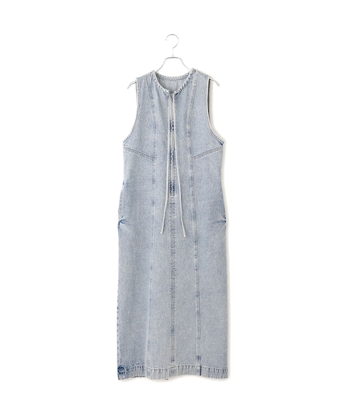ADAM ET ROPE'（アダムエロペ）の「【WEB限定】ドロストネックデニムワンピース（ワンピース・レディース・ブラック系/ブルー系・36/38）」の18枚目の写真
