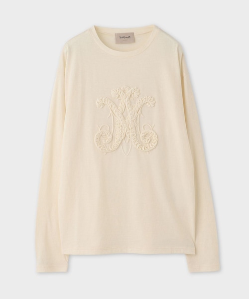 ROPE'(ロペ)の「【Masaco Teranishi(マサコテラニシ)】MONARDA EMBROIDERED LONG TEE|トップス(Tシャツ/カットソー・レディース・ブラック/オフホワイト・F)」の3枚目の写真