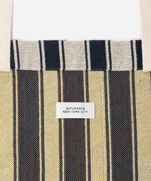 Saturdays NYC(サタデーズ ニューヨークシティ )の「Miller Stripe Tote Bag(トートバッグ・レディース・ブルー/ワイン・F)」の21枚目の写真