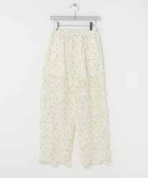 crinkle crinkle crinkle　SHEER FLOWER EASY PANTS