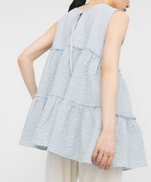 KBF(ケイビーエフ)の「『STAFF DESIGN PROJECT』2WAYティアードチュニック(チュニック・レディース・OFF/BLACK/L.BLUE・One)」の3枚目の写真