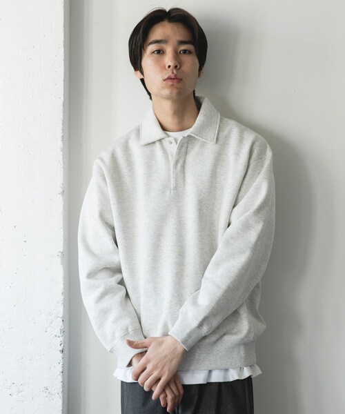 URBAN RESEARCH DOORS(アーバンリサーチドアーズ)の「裏起毛スウェットポロシャツ(スウェット・メンズ・GRAY/NAVY/BLACK・M/L)」の15枚目の写真