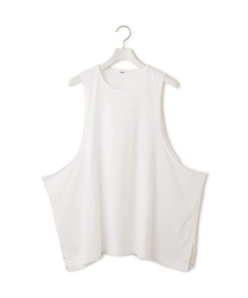 ADAM ET ROPE'(アダムエロペ)の「【TanC(タンク)】SIDE OPEN TANKTOP(タンクトップ・レディース・ブラック/ホワイト・F)」の1枚目の写真